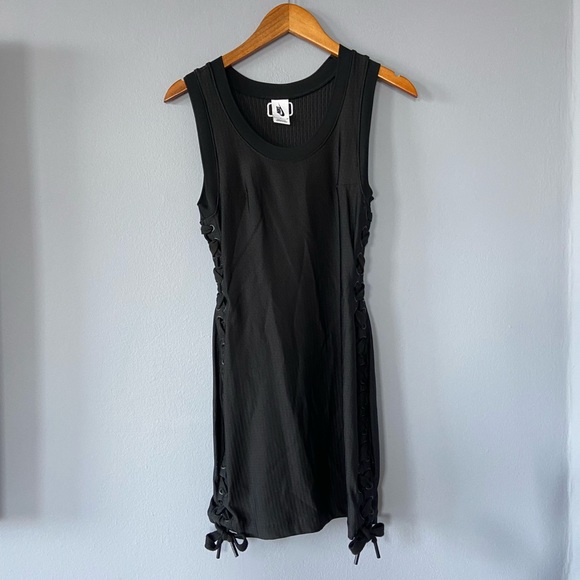 Nike Lab x Ricardo Tisci Black Mesh Lace Up Tank Dress Size Small - Picture 7 of 12